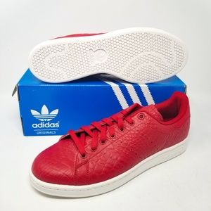adidas Stan Smith Red Snakeskin Tennis AQ2729 OG